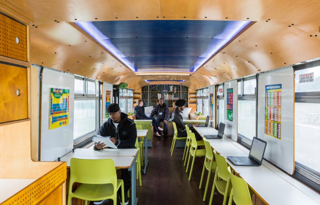 DJDS redesigned a San Francisco MUNI Bus into a mobile classroom