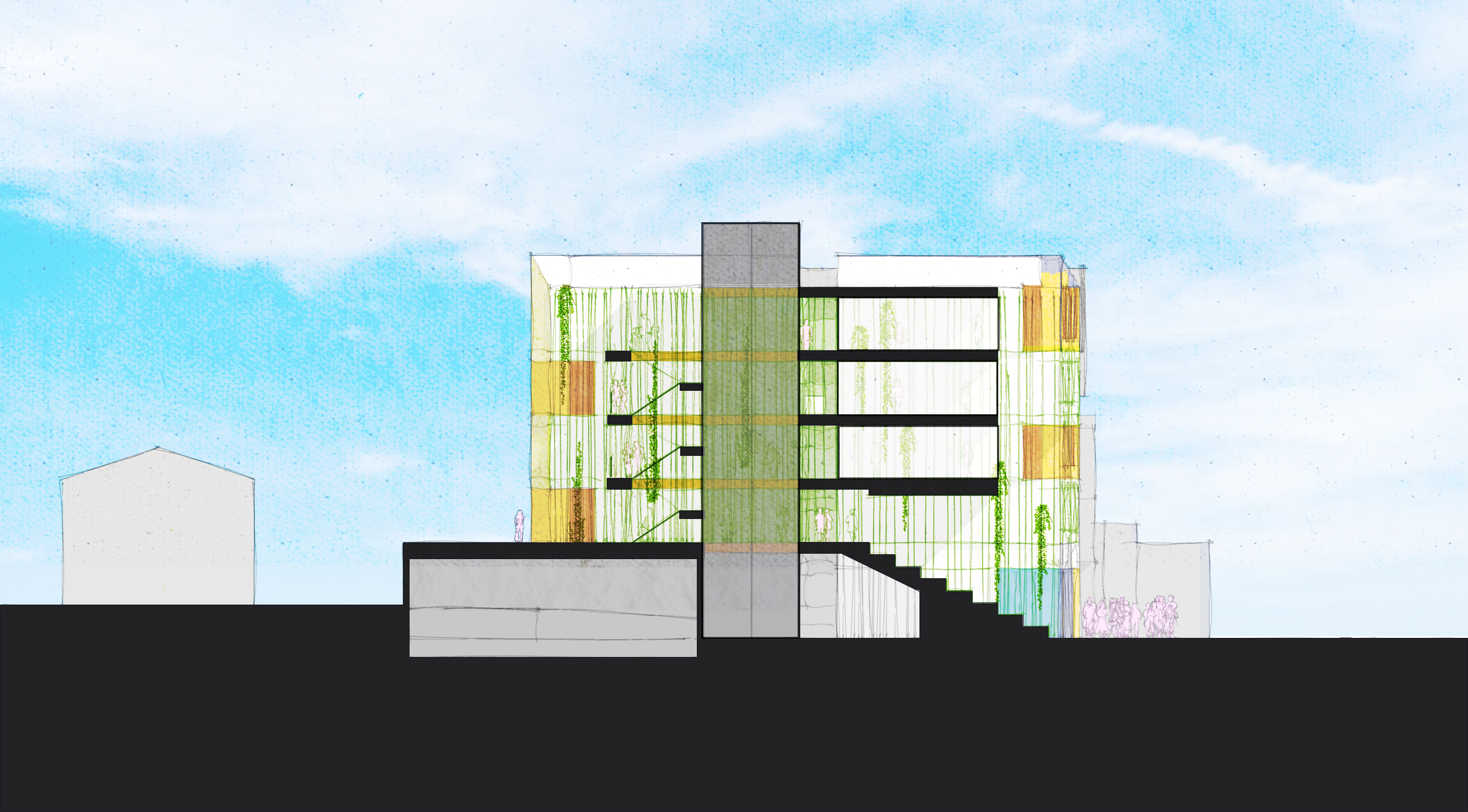 Rendering of building